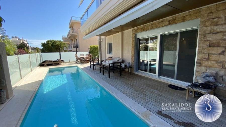 MINIMAL GROUND FLOOR APARTMENT WITH PRIVATE POOL AND GARDEN IN GLYFADA 