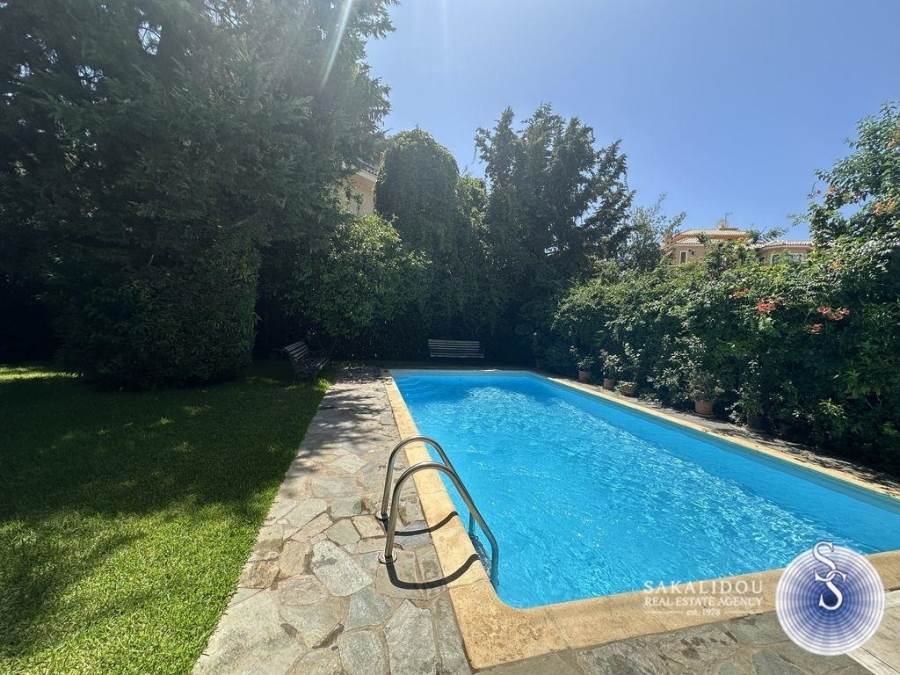 Exceptional Two-Family Residence with Pool, Garden & Sea View – Voula 
